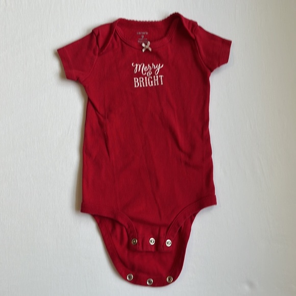 4-piece Carter's Baby Girl Sleep and Play Holiday Set Size 9 Months - Picture 3 of 15